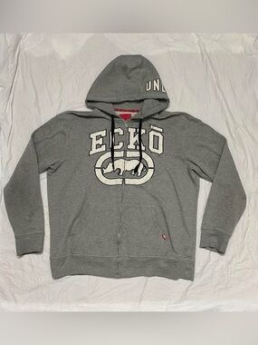Y2k grey Ecko Unltd sweater Zipup